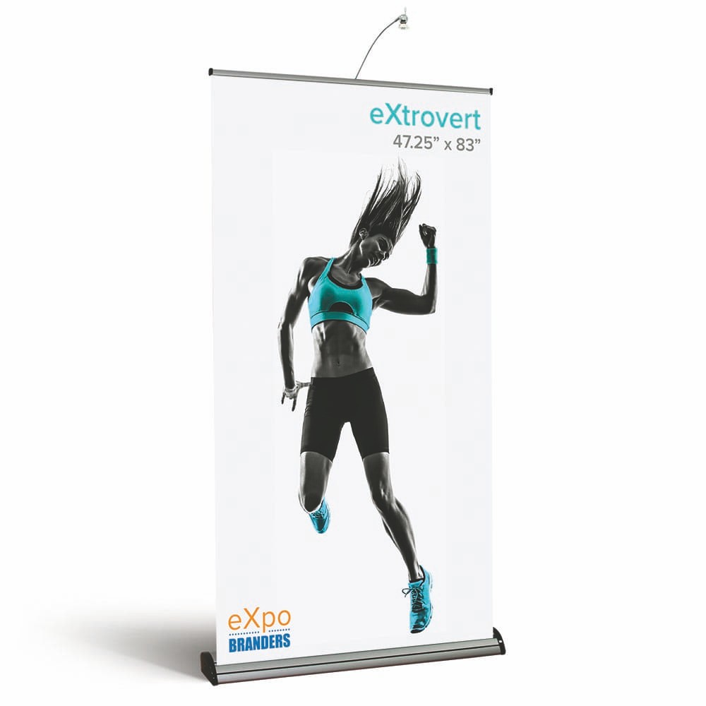 47.25in wide retractable banner stand 