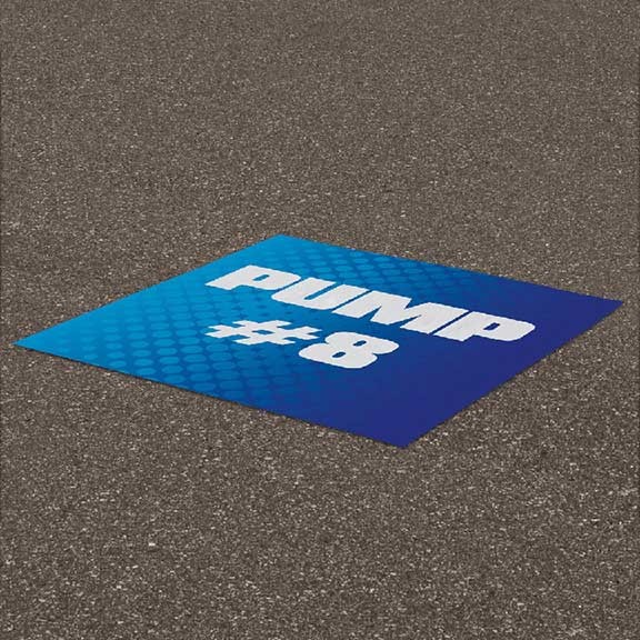 Outdoor adhesive floor graphics in Arlington VA and DC