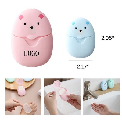 Portable Mini Bear Soap Sheets