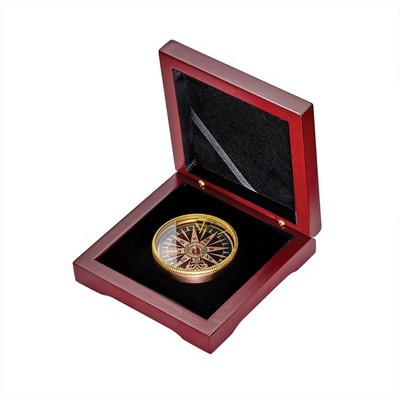 CEDAR CREEK® 2" Diam. Mahogany Desk Compass